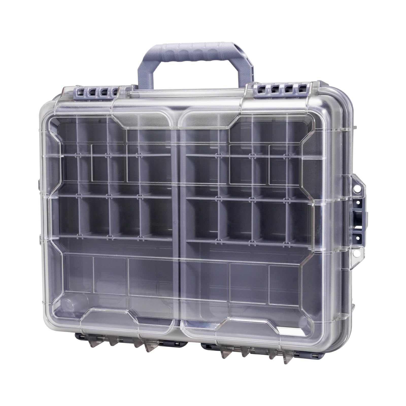 SeaKnight Caja de aparejos de pesca impermeable de 3 niveles, cierre seguro, ABS duradero y compartimentos ajustables, organizador de almacenamiento para carpas, lubina, equipo de pesca de agua dulce