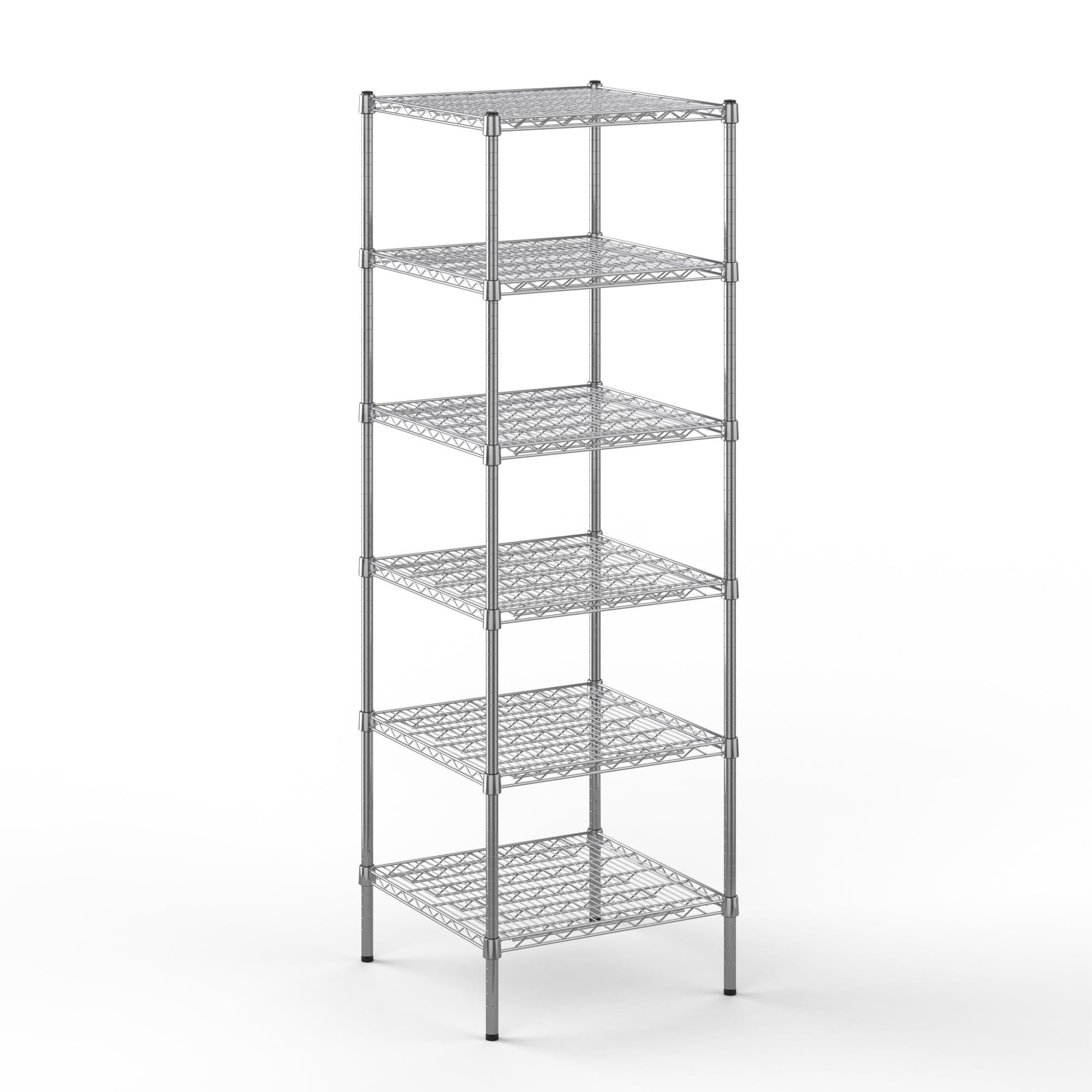 24" Deep x 24" Wide x 74" Height Wire Shelving Kit | 6-Tier | NSF Commercial Storage Rack Unit