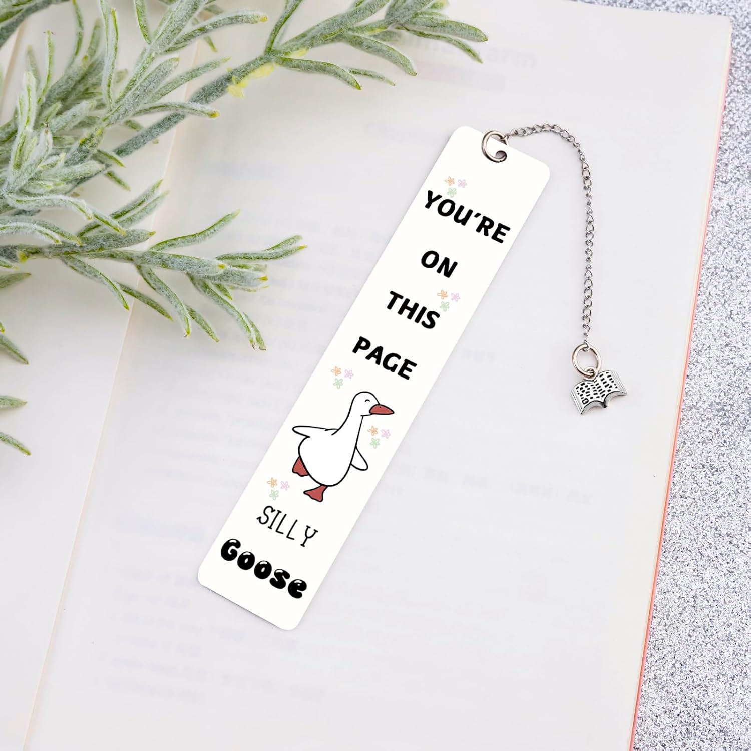 Cute Bookmarks for Women Book Marks for Reading Silly Goose Bookmarks for Book Lovers Club Gifts for Readers Accessories for Bookworm Bookish Gifts Ideas Back to School Present for Bookish - Image 2