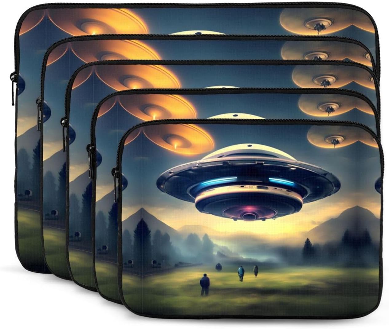 Spaceship Landing Printed 13 inch Laptop Case, Business/Office Commuter Laptop Case image 2