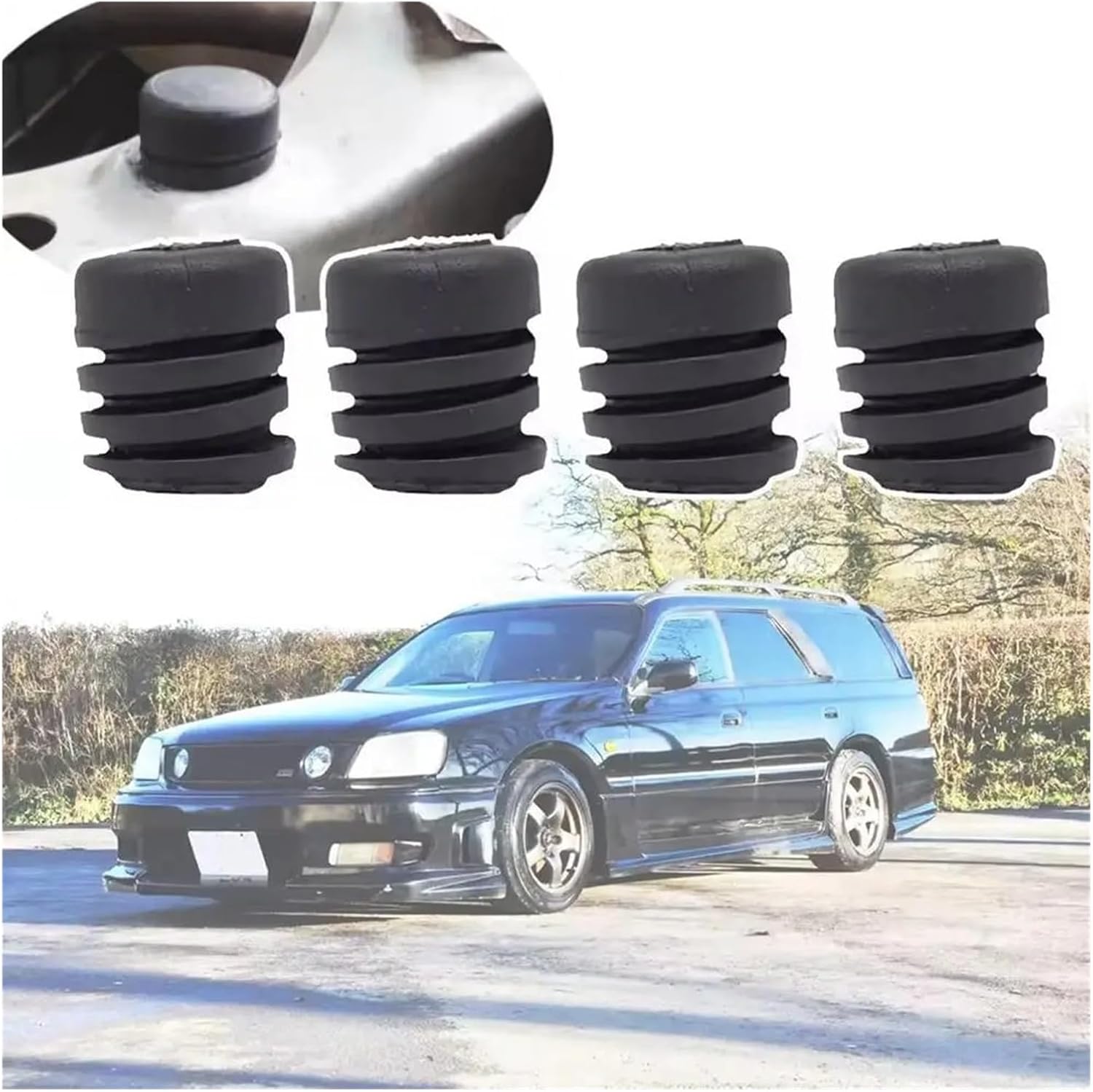 Car Door Shock Absorber Pads Rubber Block Car Bonnet Bumper Stopper Grommet Mount Sleeve Hood Cushion Insulator Buffer for 65822-01M00 62840-D0100