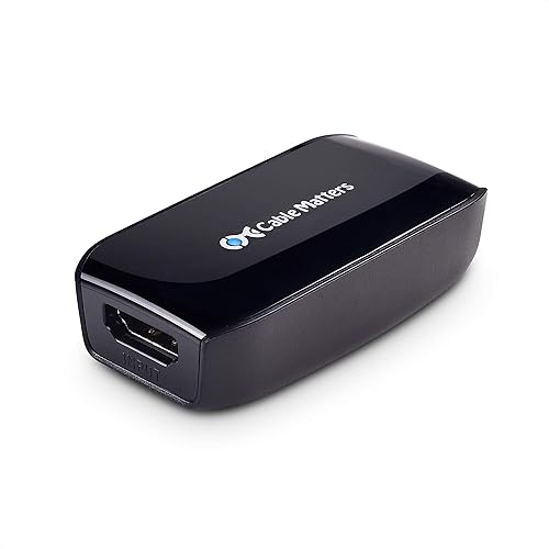 Cable Matters Repetidor HDMI activo (amplificador de señal HDMI 2.0 hembra a hembra) con resolución 4K 60Hz y HDR para reproductor Blu-ray, HDTV,