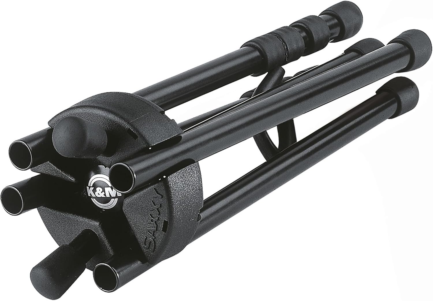 K&M König & Meyer Saxxy Saxophone In-Bell Tripod 3 Leg Stand 14340.000.55 | Professional Grade for all Musicians | Lightweight Ultra-Compact | Stable Secure Eb Alto Base | Made in Germany Black