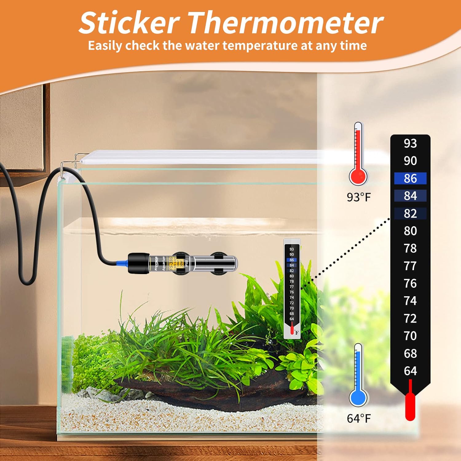 Buy ఫ్రీసియా అక్వేరియం ఫిష్ ట్యాంక్ హీటర్ 25W 50W 100W 300W