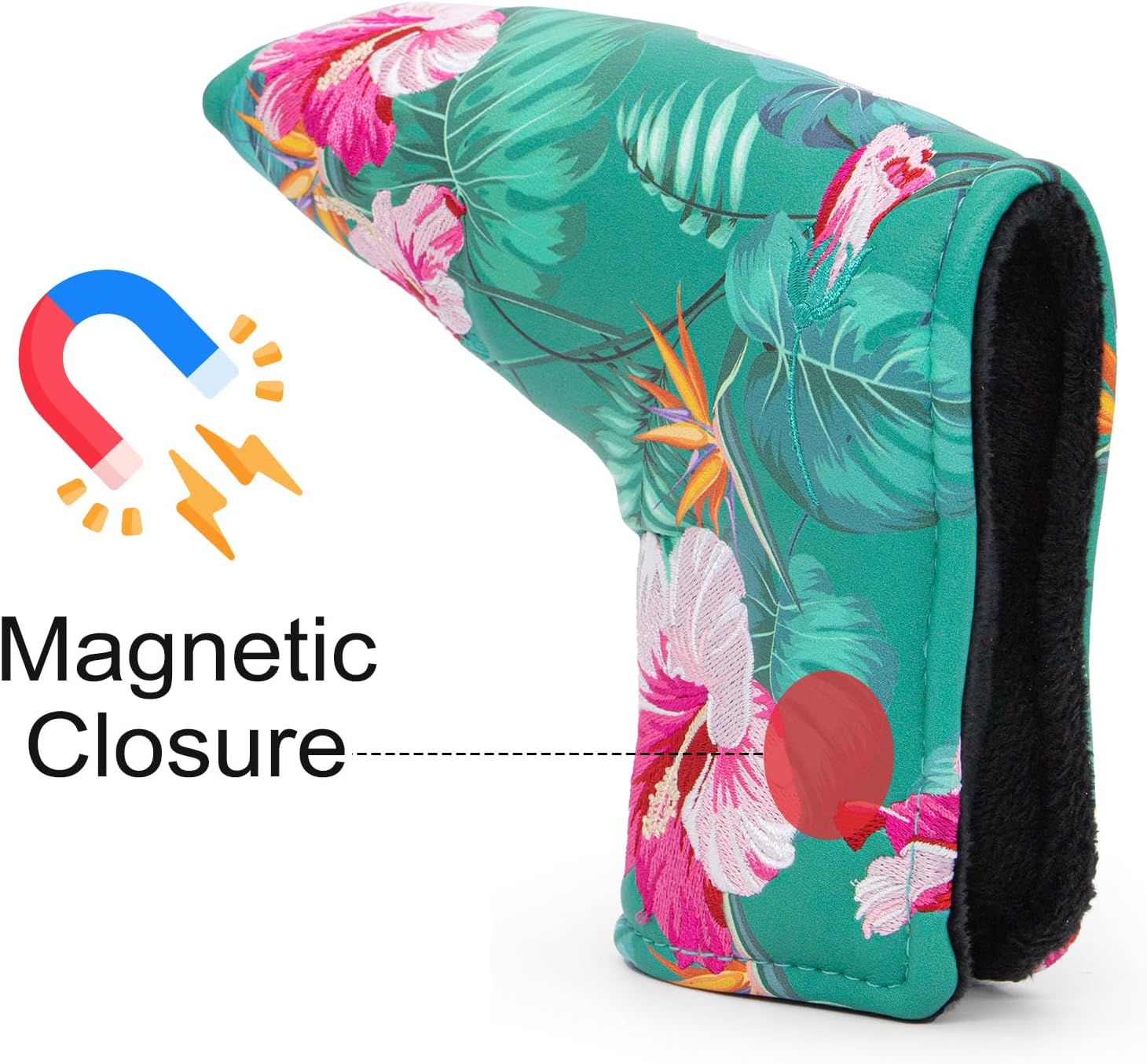 Golf Mallet Putter Headcover, Premium Leather Golf Club Protector - Mallet Putter Cover with Magnetic Closure for Most Brand Golf Blade Putter Cover