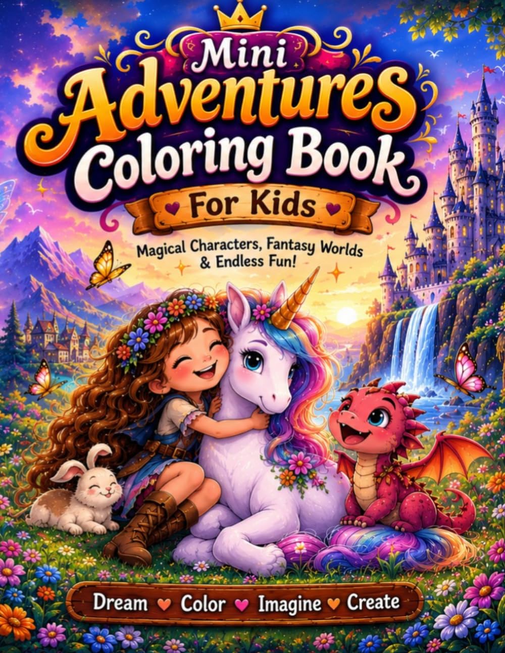 Mini adventures colouring book for kids