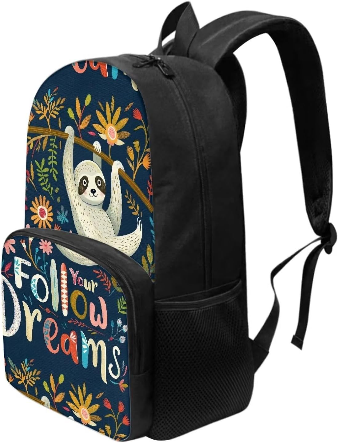 Sloth Backpack for Kids School Backpack for Boys Novelty Animal Bagpack Personalized Satchel Follow Dream Bookbag