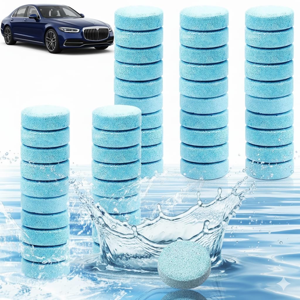 TEKCOOL Concentrated Automotive Glass Wiper Cleaning Tablets, Car Windshield Washer Solid Tablets, Glass Cleaner Tablets (Pack of 10)/