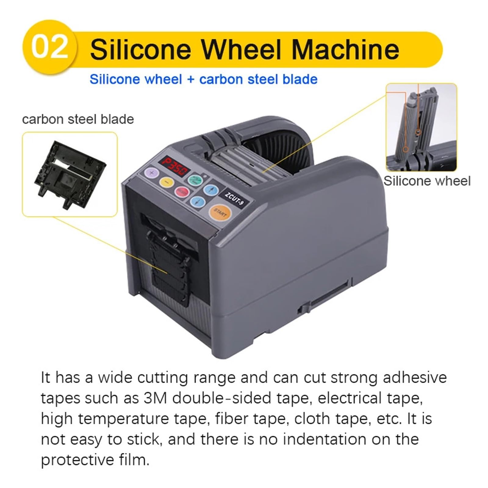 Distributore automatico di nastro adesivo Macchina da taglio Nastro adesivo da 6-60 mm Taglierina intelligente a doppia faccia