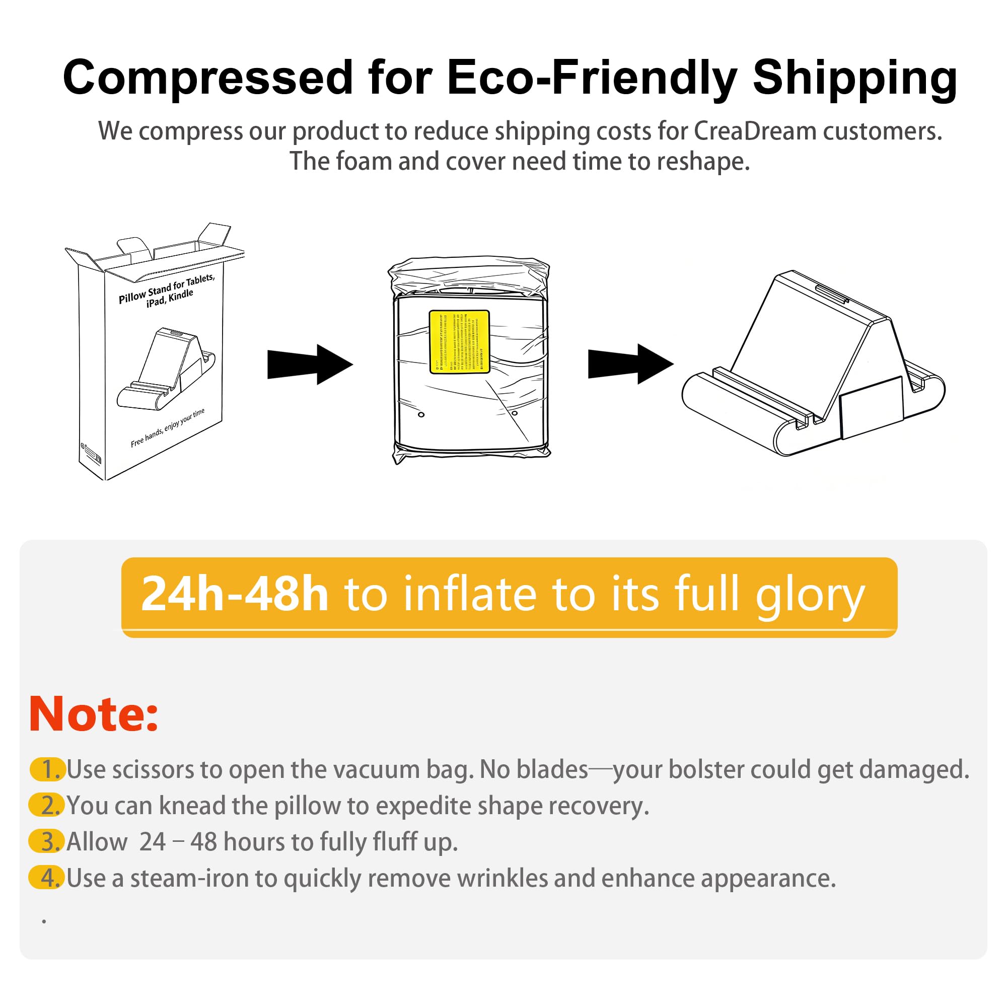 Support tablette en forme de coussin, coussin doux pour les genoux, support tablette pour le lit avec 3 angles de vue, poche, support pour stylet, compatible avec iPad Pro 13, 10.5, Air, Mini
