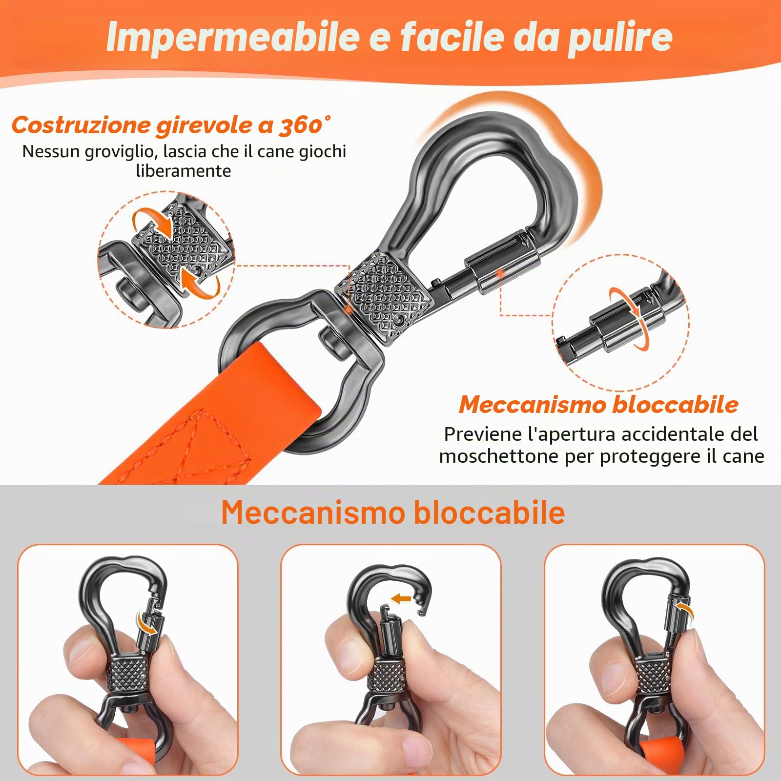 X XBEN Guinzaglio Addestramento Impermeabile per Cani 1,5M 3M 5M 8M 10M 12M 15M 20M 25M 30M, Lunghina con Maniglia Confortevole, Gommato,Resistente Adatto per Tutti i Cane