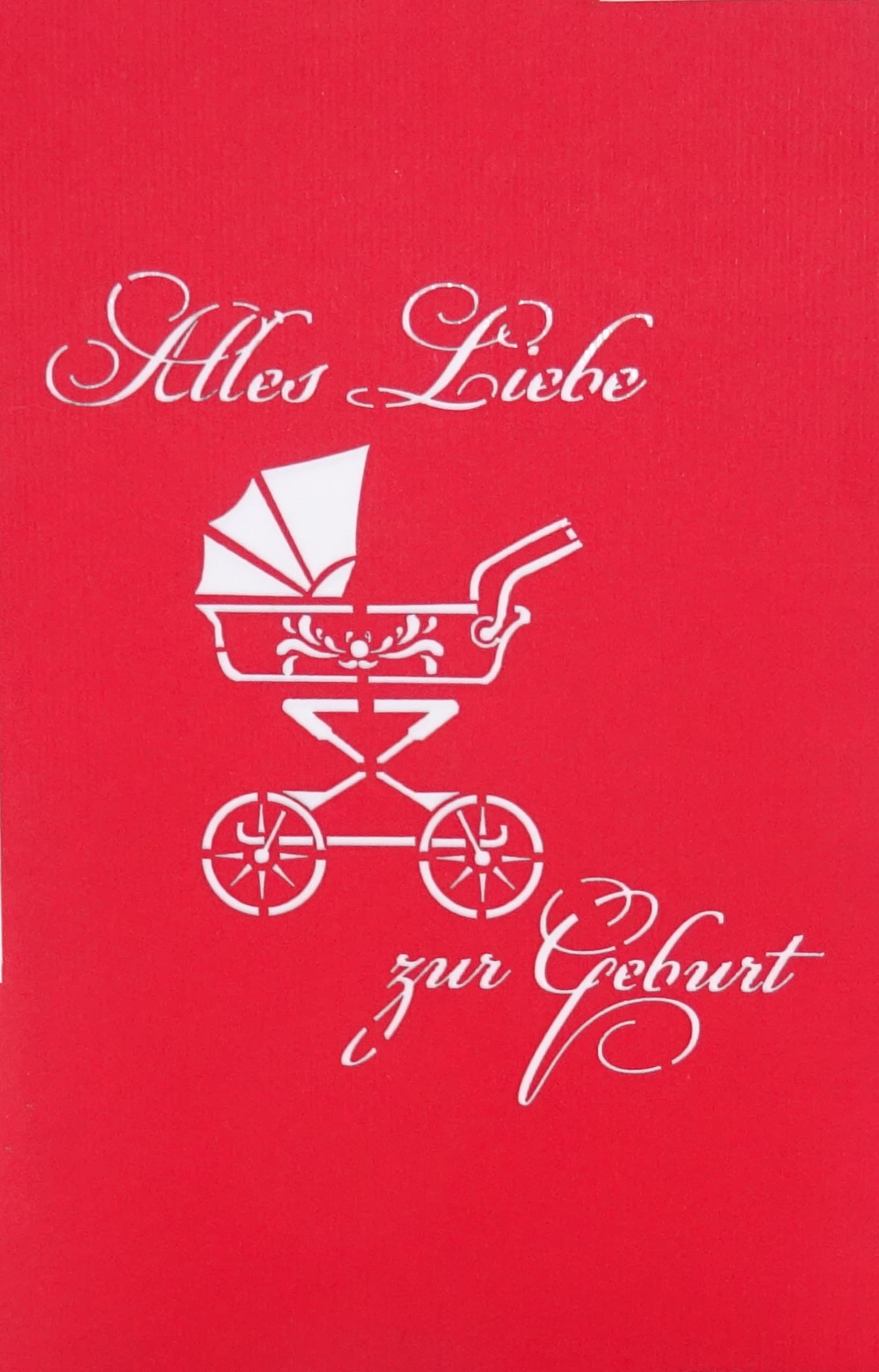 Carte De Naissance 3D Pour Garçon U2013 Poussette U2013 Cartes Pop-up Pour Naissance U2013 Carte De Vu0153ux Pour 1er Anniversaire Comme Bon D'achat