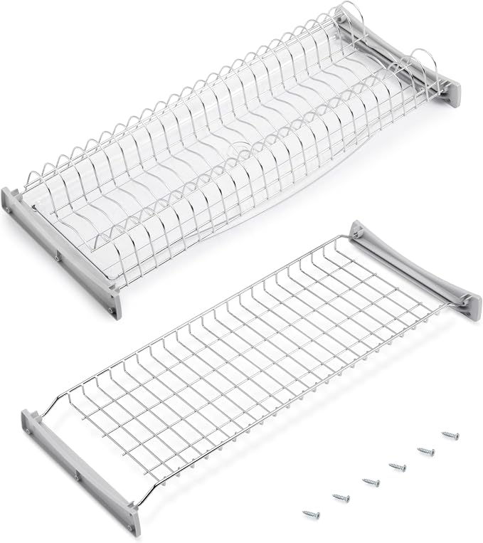EMUCA - Escurreplatos para módulos Altos Suprastar, Escurridor de Platos y Vasos para Muebles de Cocina, Anchura Interior módulo 660-670 mm, Acero, Cromado