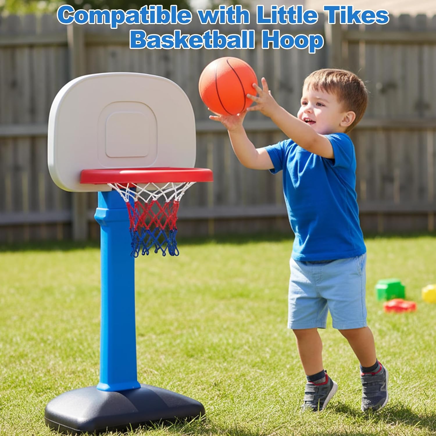 Basketball Net Compatible with Little Tikes,12 Loops,Red-White-Blue image 3