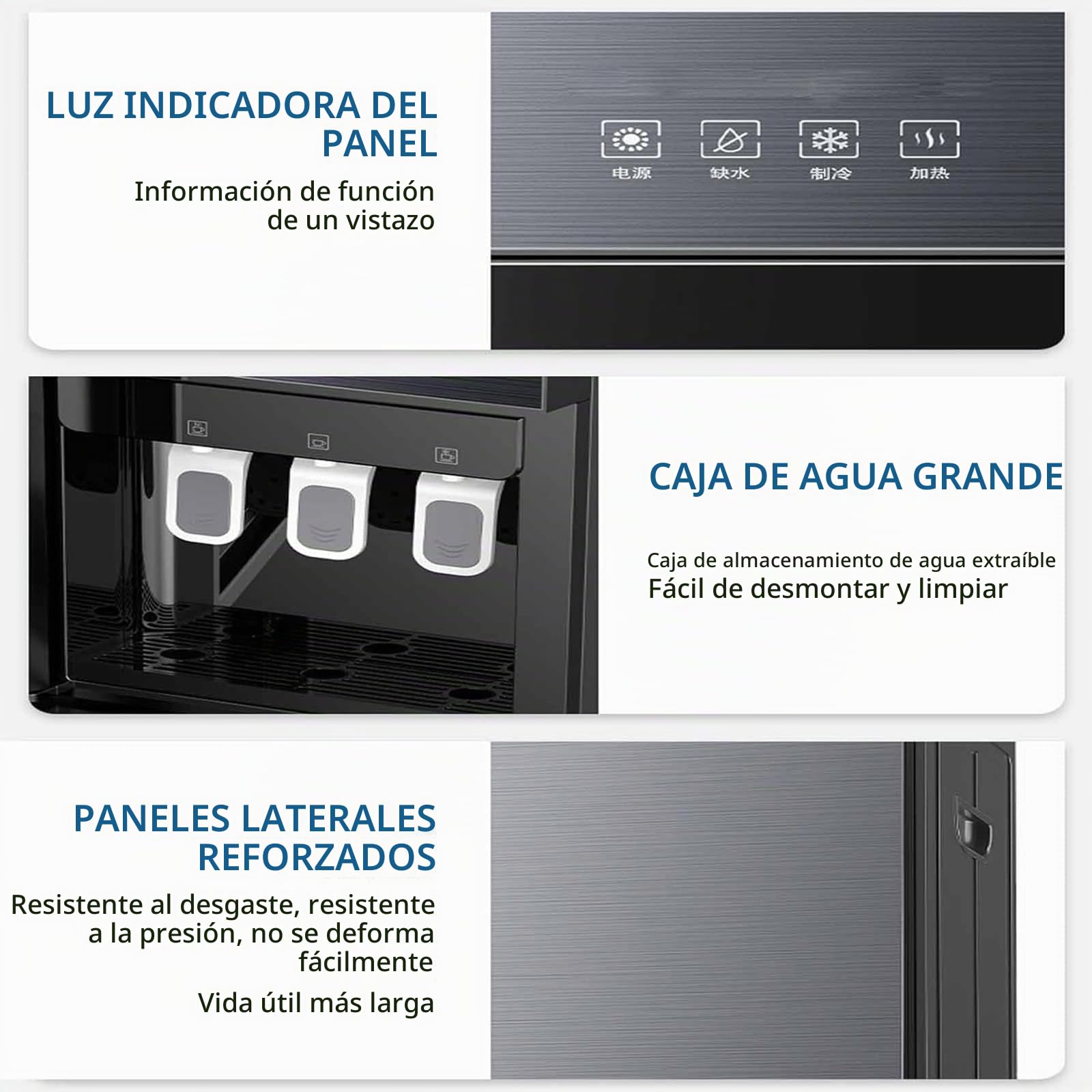 Dispensador De Agua De Pie, Dispensador De Agua Fría Y Caliente De Agua Fría para El Hogar para Casa, Office,001,88.8cm*30cm*29cm