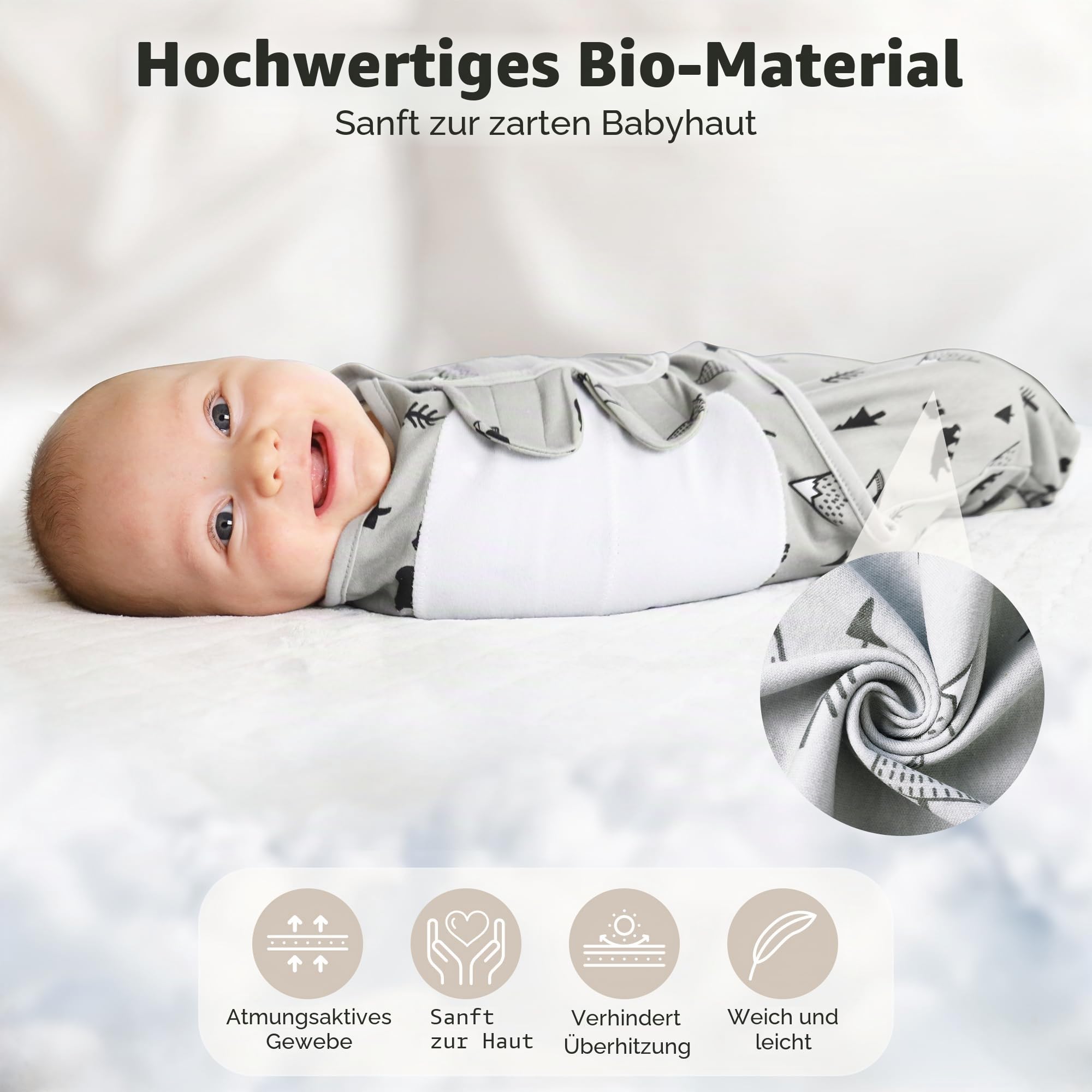 Mama Cheetah Baby Swaddle Sack, Bio Swaddle Decke Neugeborenes Swaddle Schlafsäcke, verstellbare Säuglings Swaddle Wrap, einfache Swaddles für Junge Mädchen 3-6 Monate