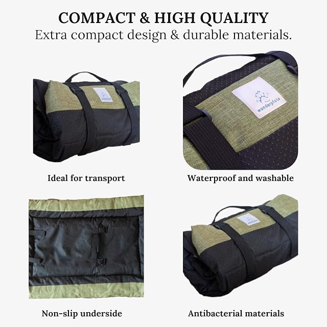 Foto 4 de 7 de Wanderpfote Manta para perros de viaje, 75 x 50 cm, lavable, ortopédica, resistente al agua