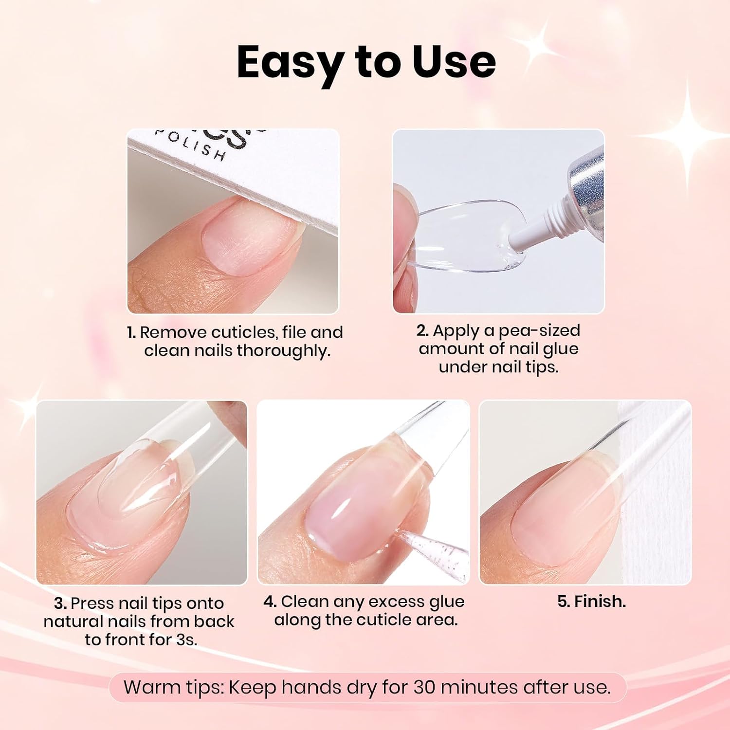 Beetles Super Strong Nail Glue 10g for Press On Nails, No Uv Lamp Needed, Quick Drying, Long Lasting, Easy Control Semi Solid Nail Glue for False Acrylic Nails
