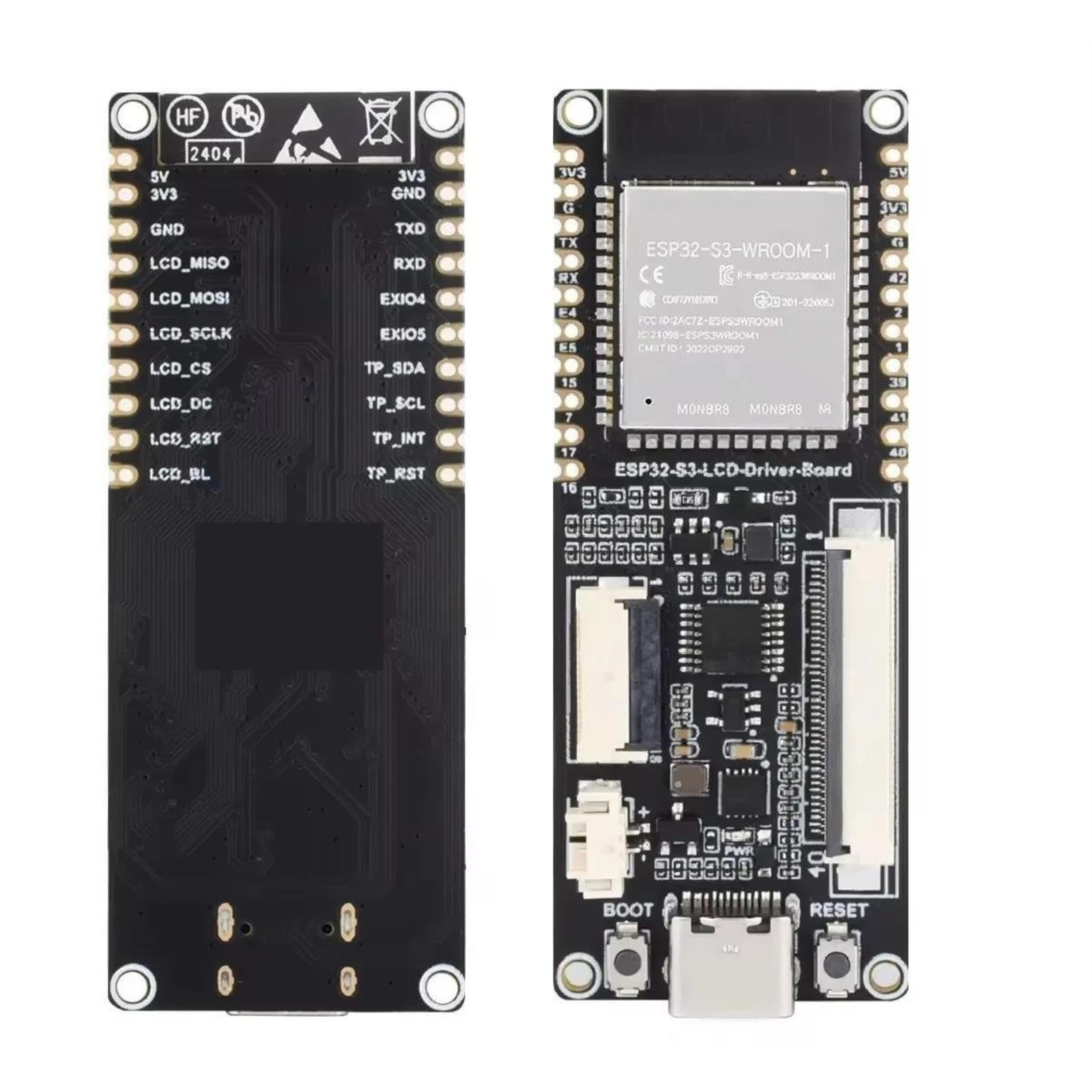 TMS moduł ESP32-S3 RGB płyta sterownicza LCD interfejs 40Pin/18Pin, obsługa wbudowanego modułu ESP32-S3-WROOM-1 Moduł kontrolera TMS