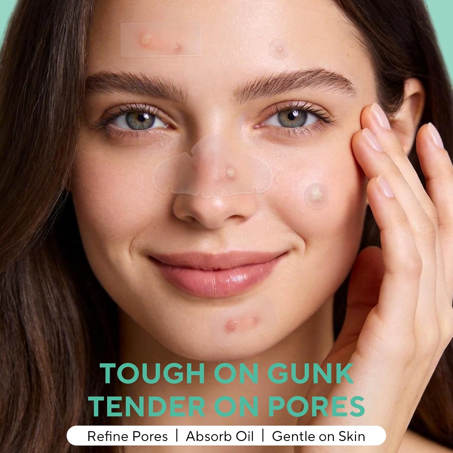 QUSTERE 580 Count Pimple Patches for Face, Large Hydrocolloid Acne Patches Stickers Bandages, Blemishes Zit Breakouts for Cheeks, Forehead, Chin, Nose for Full Face & Body | 7 Sizes | 4 Shapes