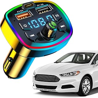 Wireless FM Transmitter | LED Display Receiver With Digital Display,FM Radio Adapter With 2-Port Fast Charging,For Use In Vehicle Radio Phone PC During Travel For Hands-Free Calls | Bilradio Mottagare Med 2-Port Snabbladdning För Telefon Dator Fordon Radio Musik Och Resor