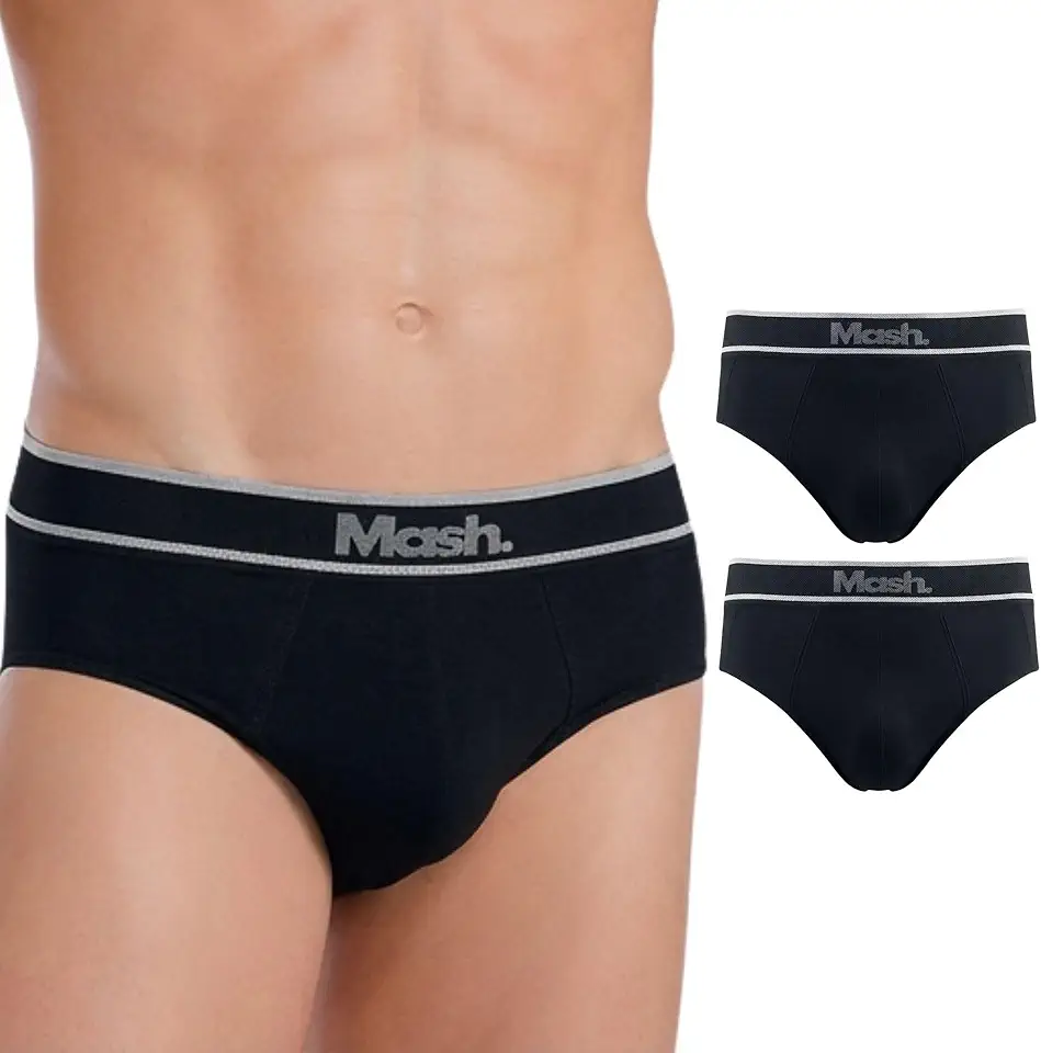 Kit 2 Cuecas Slip Mash Sem Costura Poliamida Toque Macio Masculina