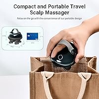 Vista 6 de arboleaf Masajeador eléctrico para el cuero cabelludo, masajeador de cabeza portátil para relajar el estrés del cuero cabelludo, impermeable, 6 en 1