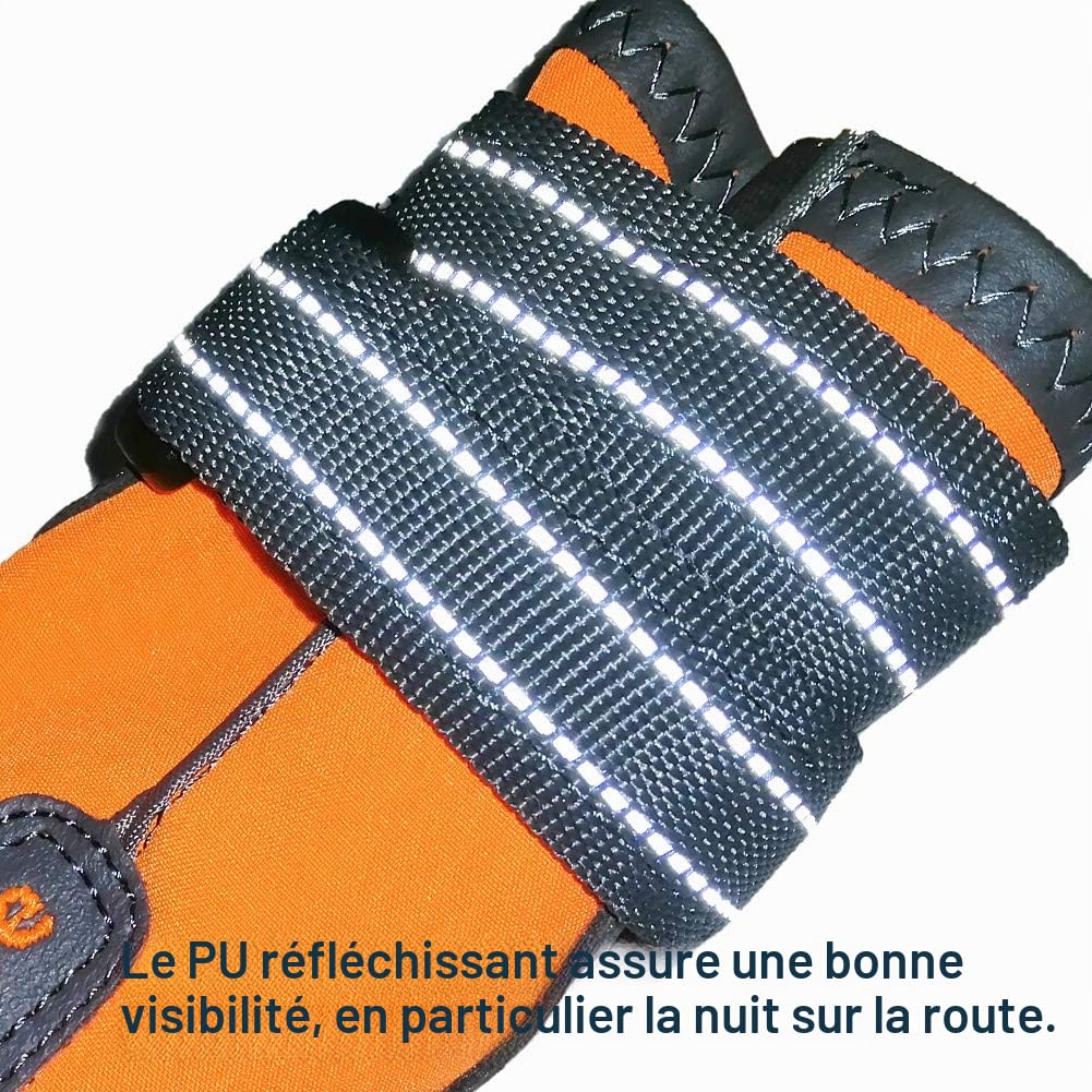 Bottines imperméables pour chien Truelove avec sangles réfléchissantes, pour petit, moyen et grand chien, utilisation en extérieur