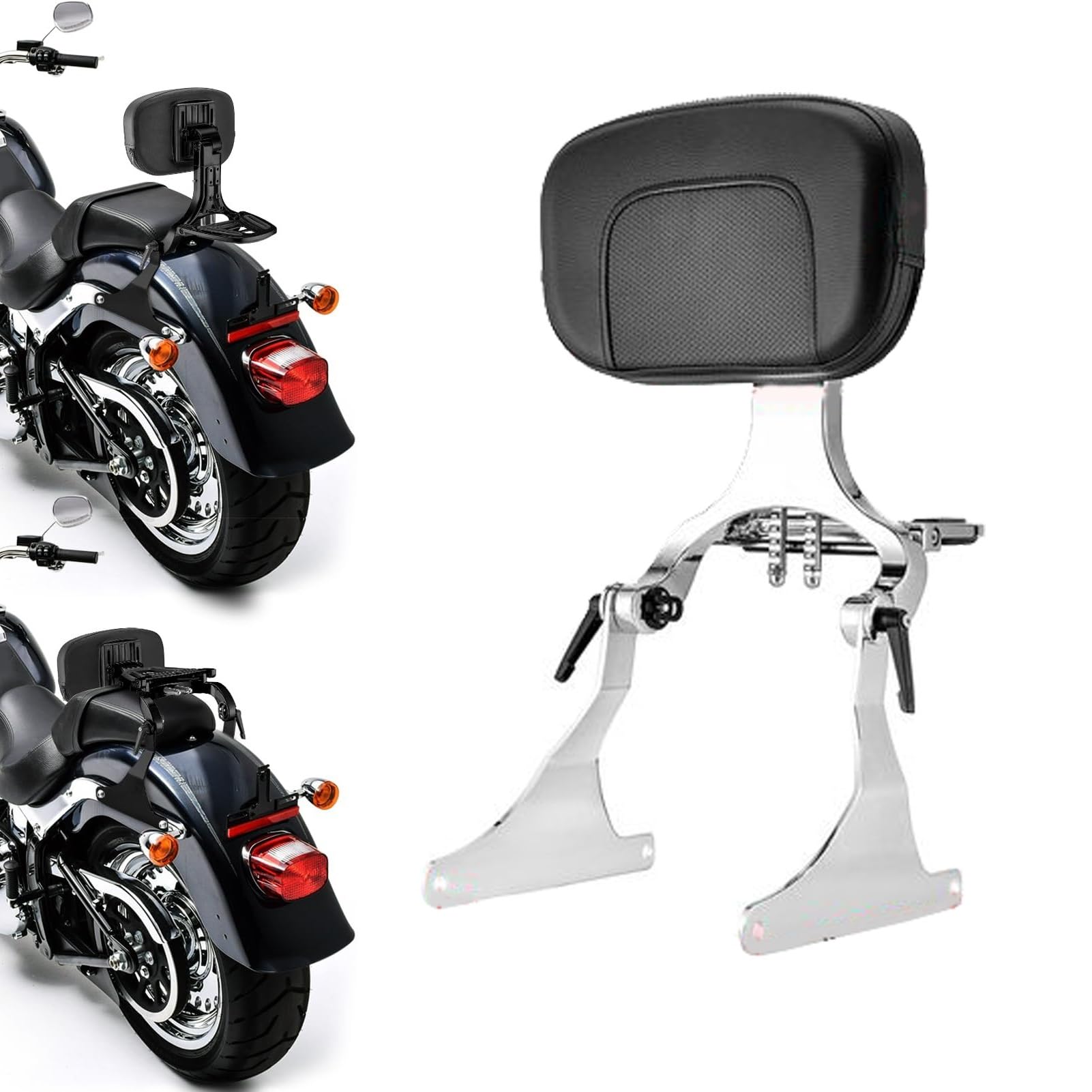 調整可能なドライバー ライダー バックレスト ハーレー ソフテイル 