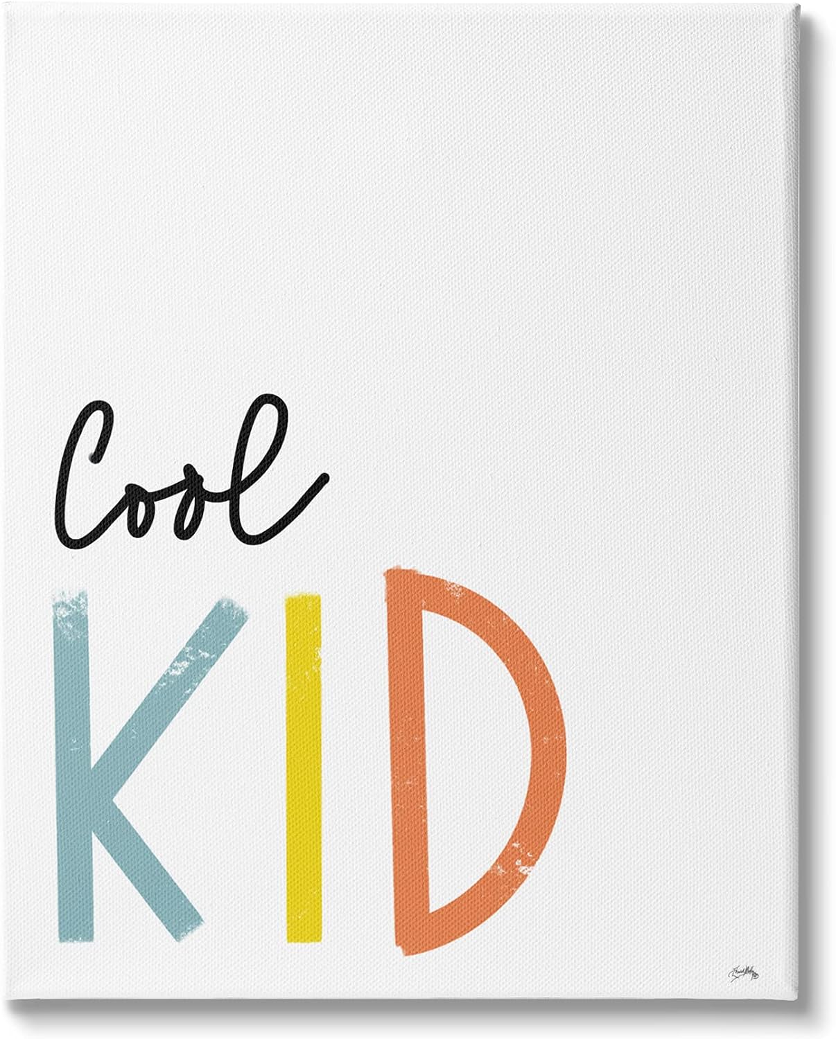 Stupell Industries Cool Kid Text Minimal Red Yellow Blue Typography