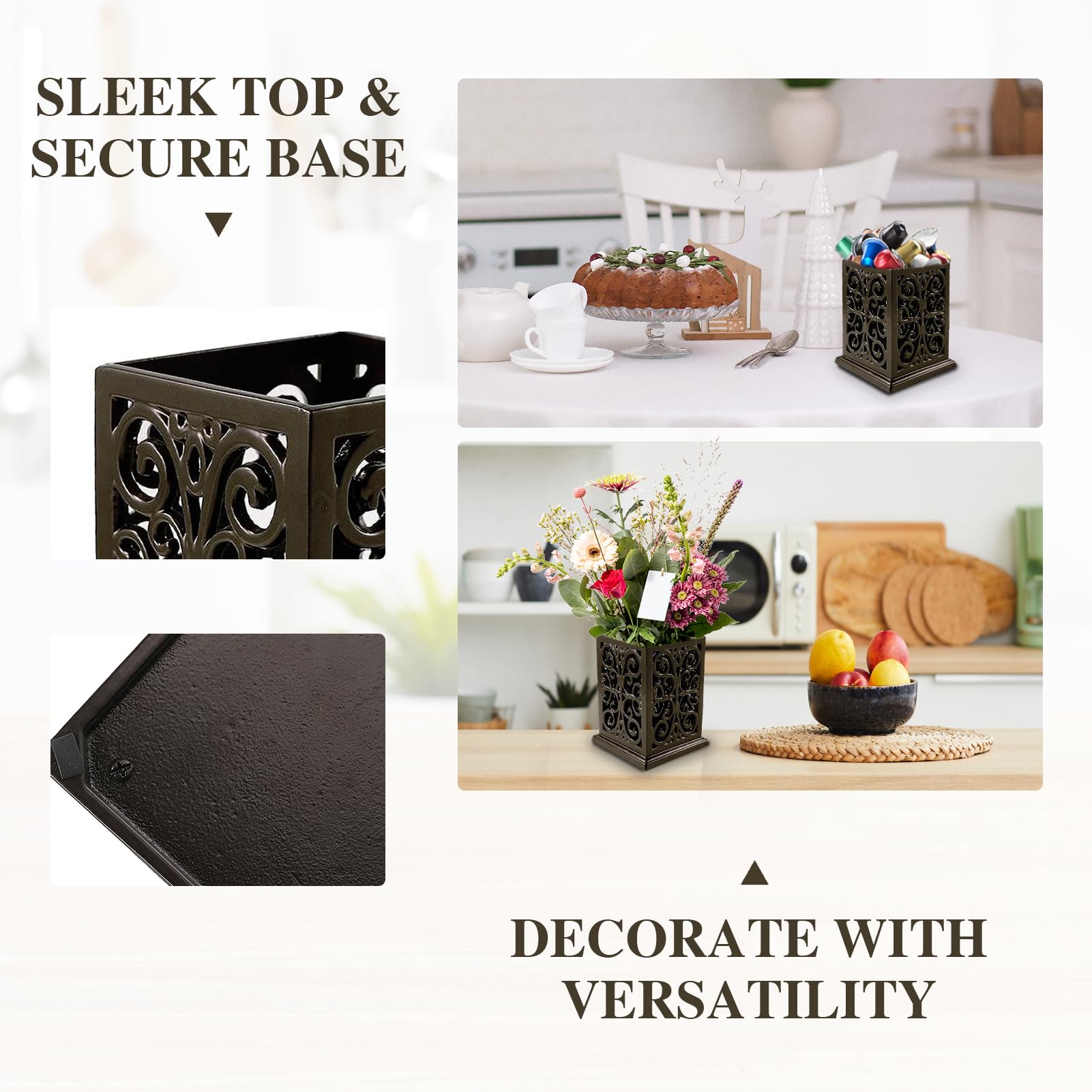 Olijf houten keukengerei houder - keukengerei houder - decoratieve keukengerei organisator - Darido - Olijf Hout Keuken Cookware Lepel Utensil Holder