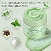 Scalp Scrub Rosemary and Mint Scalp Scrub Hair Treatment Nourishing Detox Hair Care with Scalp Massager for Hair Loss Prevention 300g