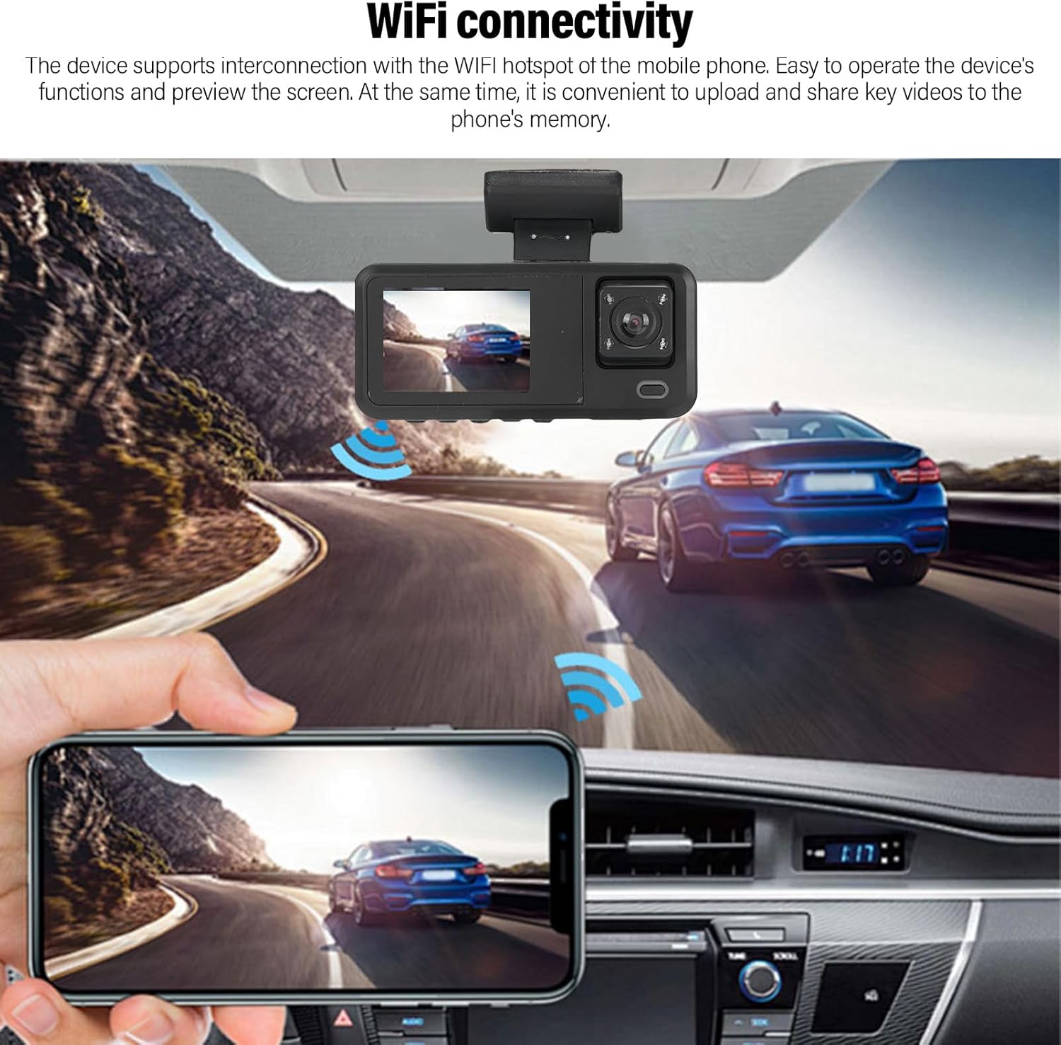 Diagram illustrating the loop recording process of the dash cam