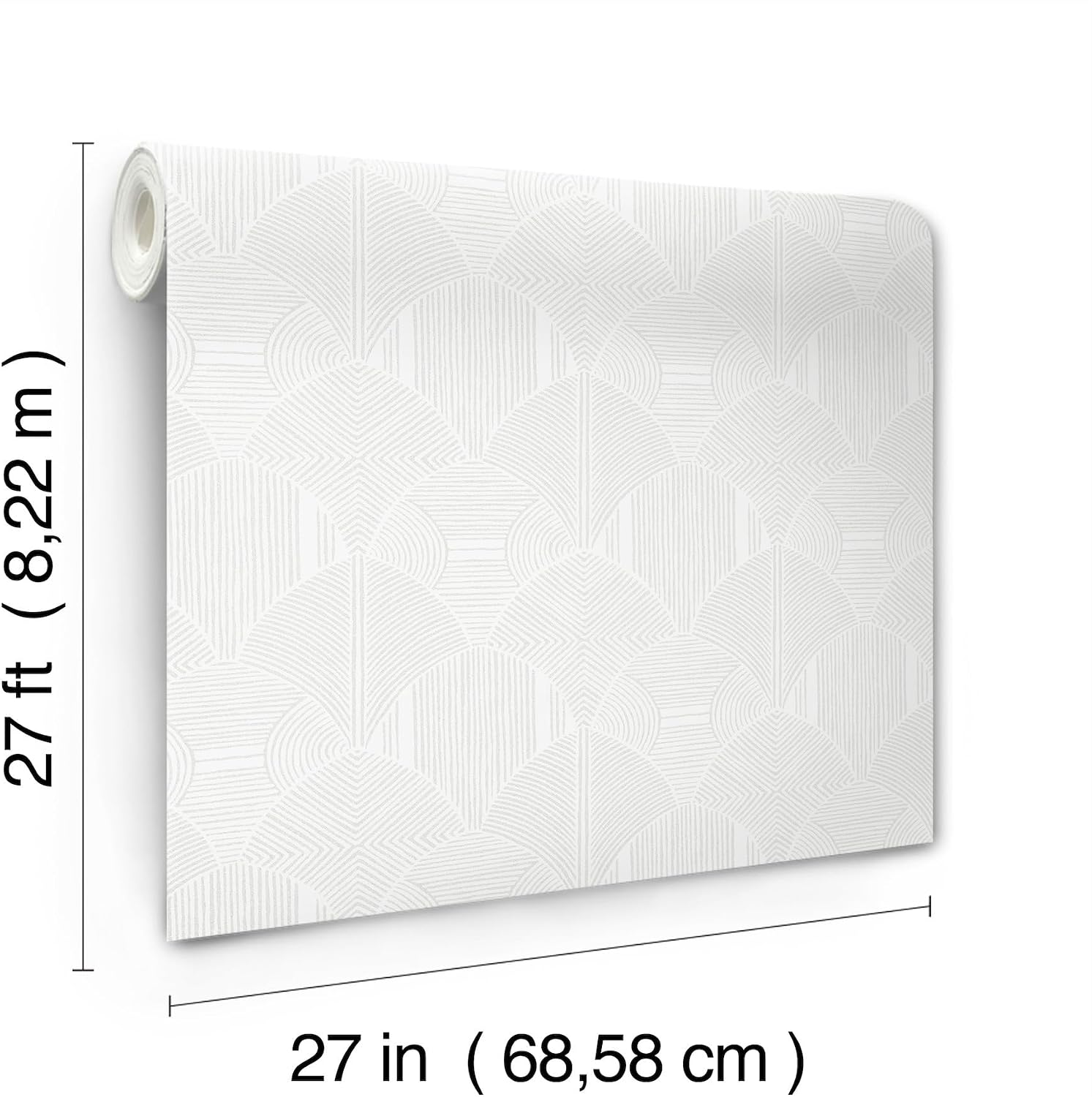 A-Street Prints Meyberg Silver Geometric Wallpaper, 4155-72806