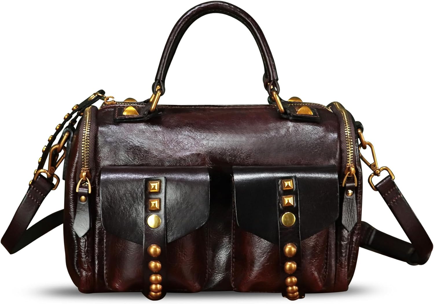 Genuine Leather Handbags for Women Crossbody Shoulder Bag Vintage Designer Top Handle Bag Western Satchel Purse