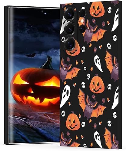 Vista 23 de Funda negra para iPhone 7/8/se 2022, diseño de murciélagos de calabaza, lindo diseño para niños, mujeres, niñas, funda negra a prueba de golpes