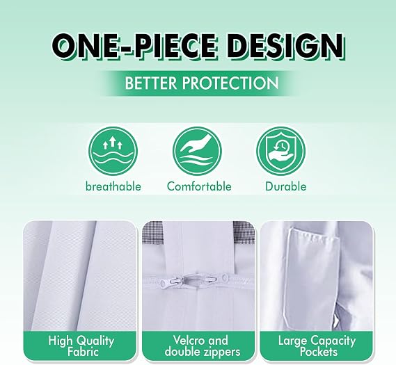 Honey Lake 31Pcs Beekeeping Supplies Starter Tool Kit with Bee Suit for Beekeepers, Includes Bee Smoker, Beehive Frame Holder, Frame Grip, Bee Marking Pen, Hive Tool and More Beekeeping Tools (L)