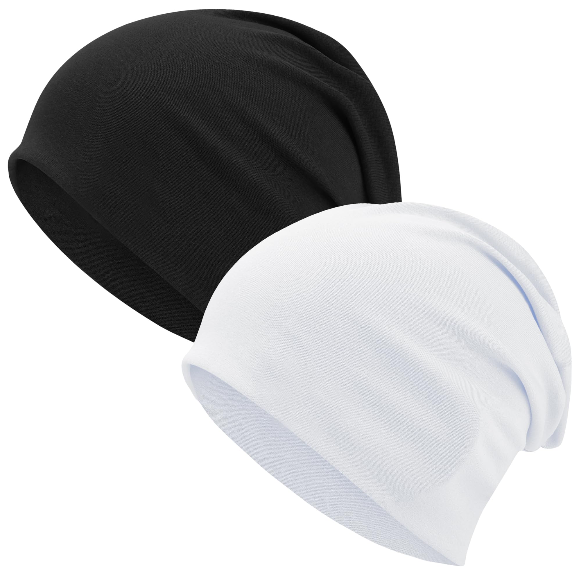ROYBENS 100% Cotton T-Shirt Beanie for Women Men Slouchy Beanies Soft Hipster Daily Hat Lightweight Skull Cap — view 24
