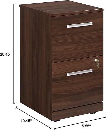 Miniatura 9 de OfficeWorks by Sauder Affirm - Archivo Moblie de 2 cajones, largo 15.55 pulgadas x ancho 19.45 pulgadas x altura 28.43 pulgadas, olmo noble