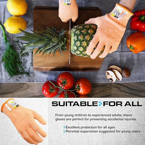 Vista 52 de Glove Station Ultra Durable Series Cut Resistant Gloves - Cutting Gloves for Chefs, BBQ and Cooking - Level 5 Protection Gris granito