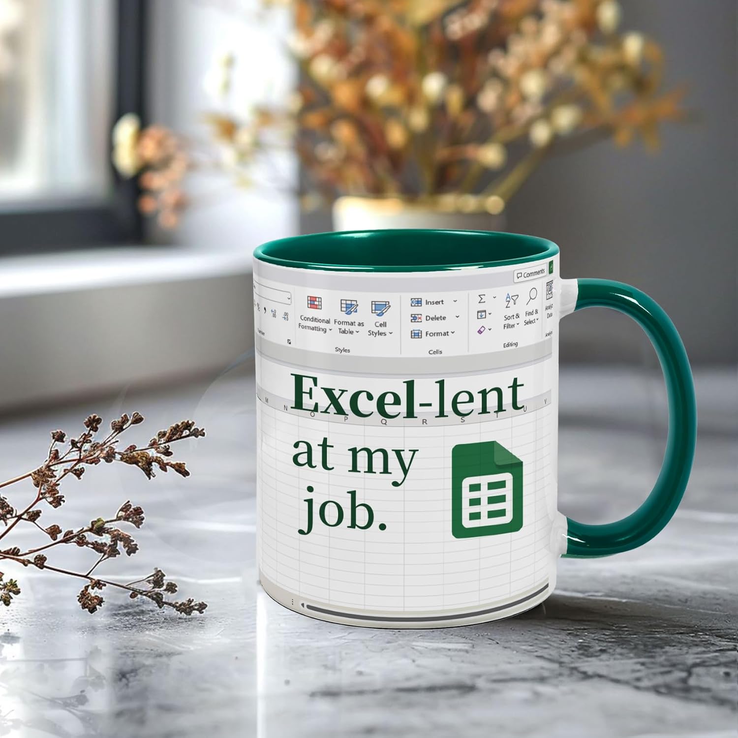 Funny Accountant Mug - Unique Spreadsheet Design Ceramic Coffee Cup for CPA & Finance Professionals | Novelty Christmas Gift for Coworkers, Accounting Boss | 11 oz -54 - Image 5