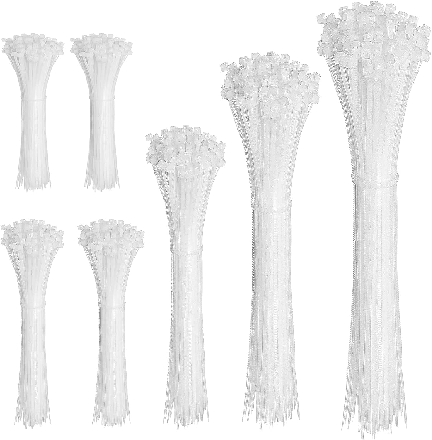 OSFT Cable Zip Ties, Black Assorted 7 Different Sizes (4,6,8,10,12,14,16) inch,Multi-Purpose Self-Locking Nylon Cable Cord,Plastic Wire Ties for Home,Office,Workshop (Pack of 200 (10 inch), White) (B0CJZBHPF7) Amazon Price History, Amazon Price Tracker