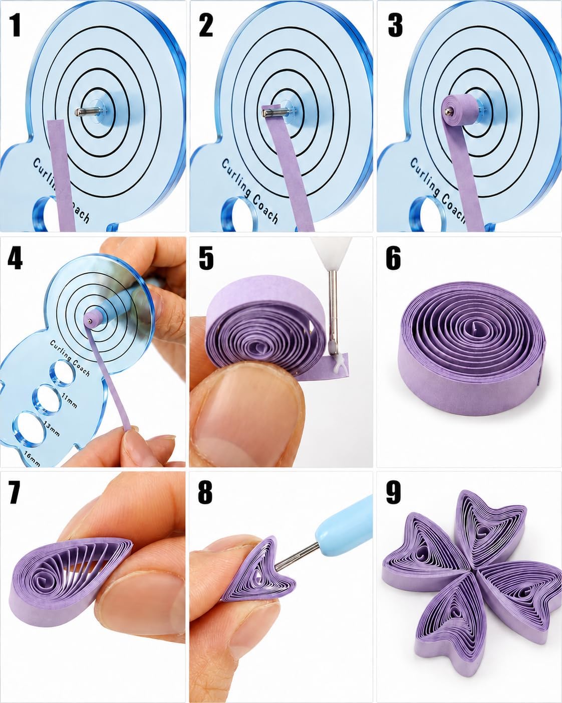 YURROAD Quilling Paper Kit for Beginners, Complete Starter Set with 900 Strips 3mm (36 Colors), Beginner-Friendly Quilling Tools for Making Paper Art, Cards & Home Decor