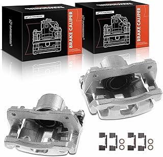 A-Premium Disc Brake Caliper Assembly with Bracket Compatible with Select Chrysler and Dodge Models - Neon 2003-2005, PT Cruiser 2003-2009, 2.4L - Front Driver and Passenger, 2-PC Set