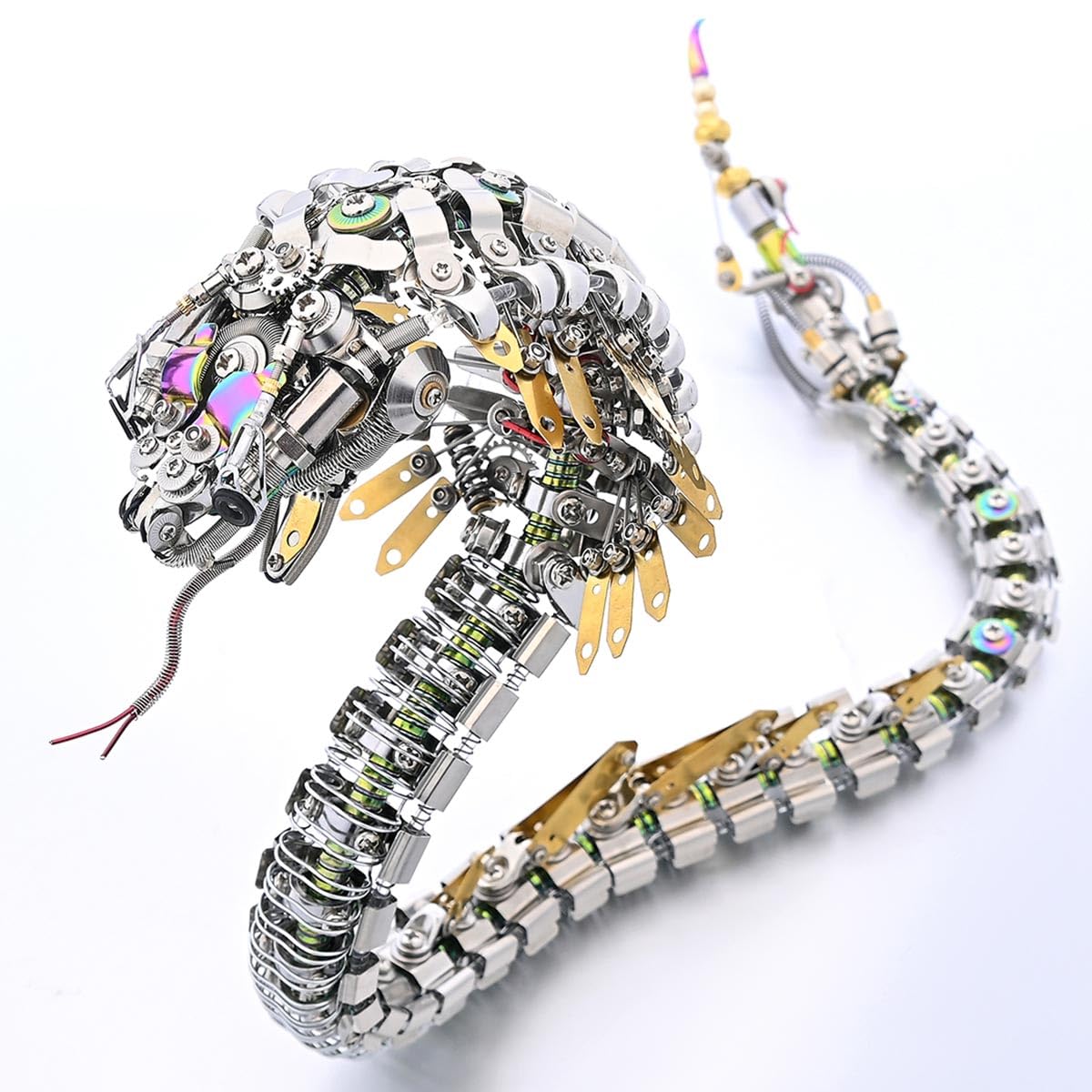 Rompecabezas de metal 3D para adultos, montaje mecánico DIY Viper Cobra serpiente modelo, Steampunk realista serpiente rompecabezas para construir, regalo creativo (1000 piezas)