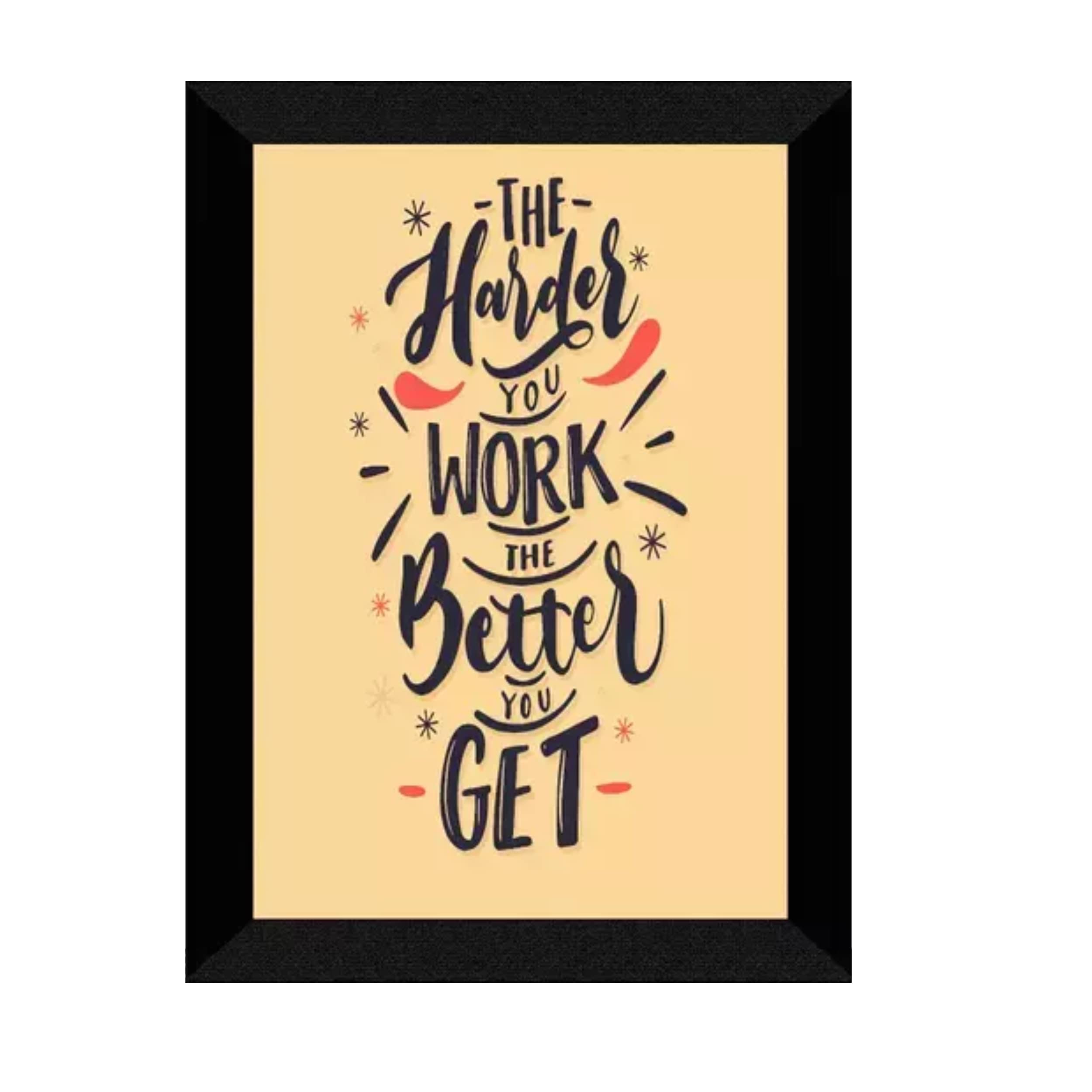 Dwelling Store™ Hardwork - Motivational Canvas Wall Artwork for Living Room Bedroom Office Wall Decor (MOTV-03)