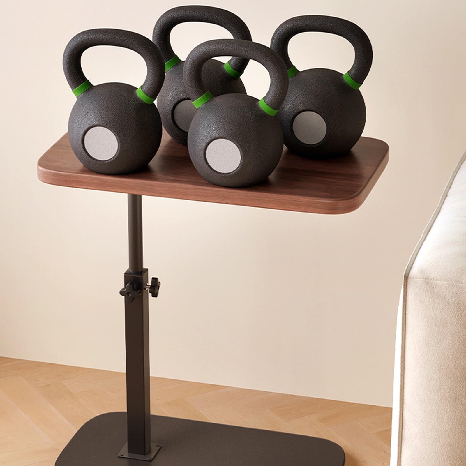 Mesa de Cama para Pacientes Encamados Mesa Auxiliar Ordenador Que Ahorra Espacio Sofá Auxiliar Mesa Regulable en Altura con Tablero Giratorio 360° para el Hogar, Hospital(Yellow)
