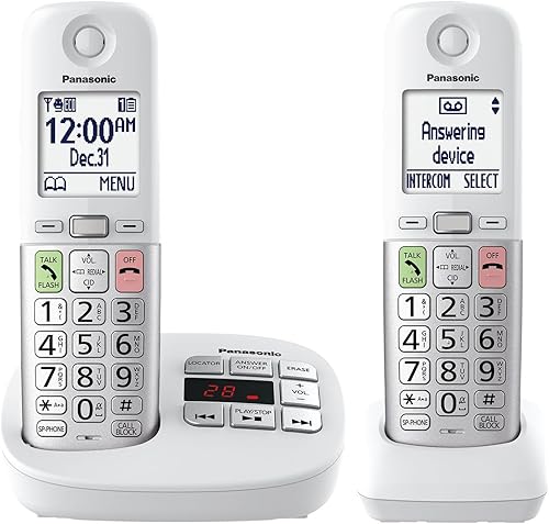 Miniatura 12 de Panasonic Teléfono Inalámbrico, Fácil de Usar con Pantalla Grande y Botones Grandes, Tecla de Favoritos Intermitente, Linterna, Bloqueo de Llamadas