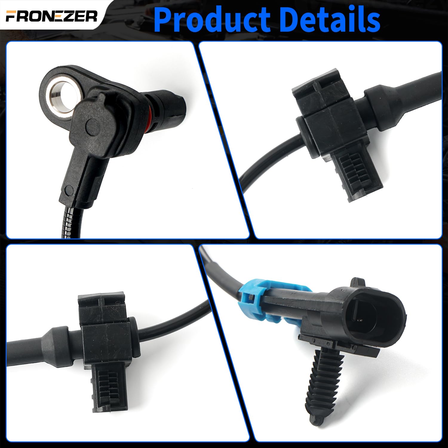 2PCS Rear ABS Wheel Speed Sensor Left & Right Fit for 2007-2013 Chevy Silverado 1500 2500 3500, GMC Sierra 1500, Chevy Cheyenne, ABS Sensor Replace# ALS1757 20938121 10384745 15872664 SU9441 5S7975