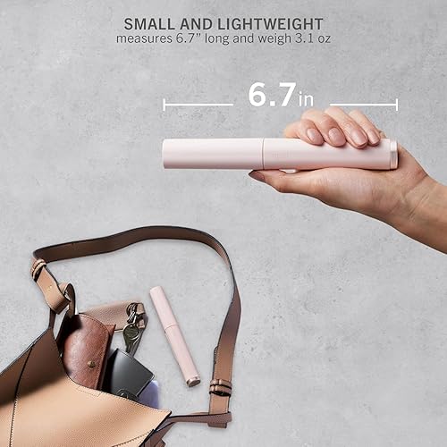 Miniatura 8 de NOGI Plancha de pelo portátil con cable, mini plancha de viaje y rizador, calentamiento rápido con revestimiento de cerámica, para flequillo de pelo